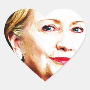 1st Woman President Hillary Clinton 2016_ Heart Sticker
