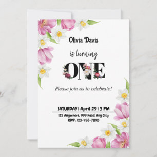 1st year Birthday Party Invitation