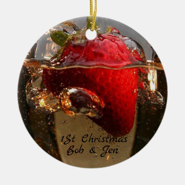 1st year marriage ceramic tree decoration (Front)