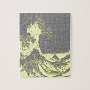 1thegreatwaveredblackbig-003 jigsaw puzzle