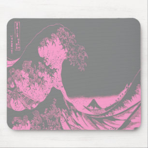 1thegreatwaveredblackbig-005 mouse mat