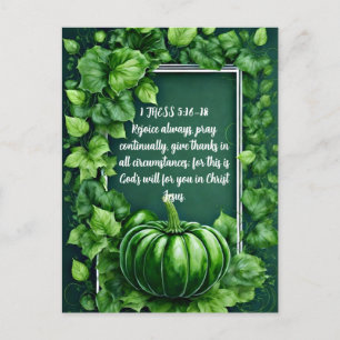 1Thess 5:16-18. Bible verse Thanksgiving Holiday Postcard