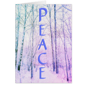 1WINTER WOODLAND PEACE CARD