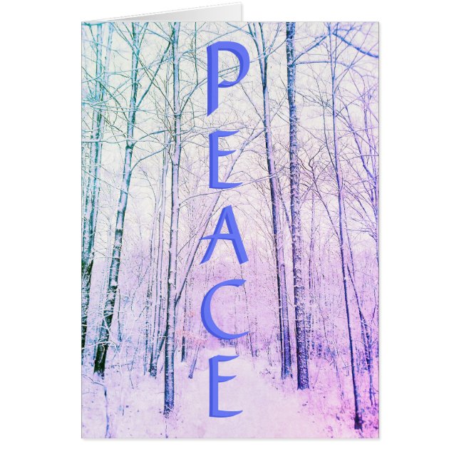 1WINTER WOODLAND PEACE CARD (Front)