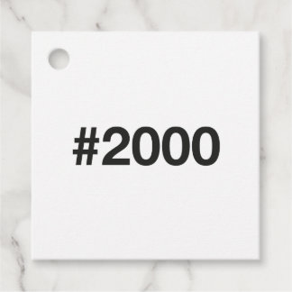 2000 Hashtag 25 Birthday Anniversary Favour Tags