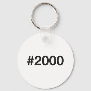 2000 Hashtag 25 Birthday Anniversary Key Ring