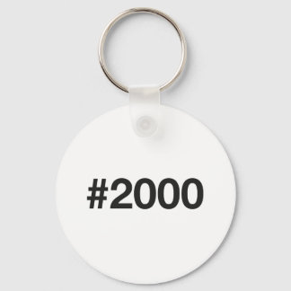 2000 Hashtag 25 Birthday Anniversary Key Ring