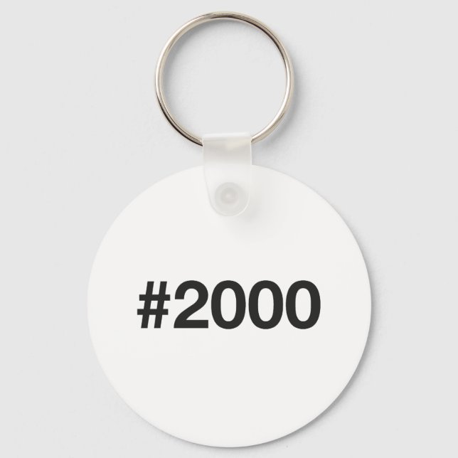 2000 Hashtag 25 Birthday Anniversary Key Ring (Front)