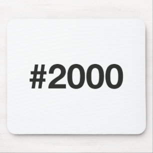 2000 Hashtag 25 Birthday Anniversary Mouse Mat