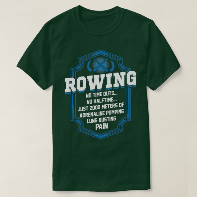 2000 Metres Rowing T-Shirt (Design Front)