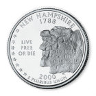 2000 New Hampshire State Quarter magnet