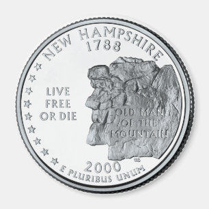 2000 New Hampshire State Quarter magnet
