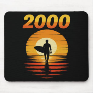 2000 Retro Surfing Vintage Sunset 90s Aesthetic Mouse Mat