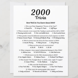 2000 Trivia Game