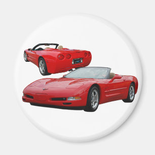 2002 Red Roadster Magnet