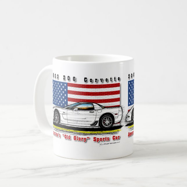 2002 Z06 Corvette Coffee Mug (Front Left)