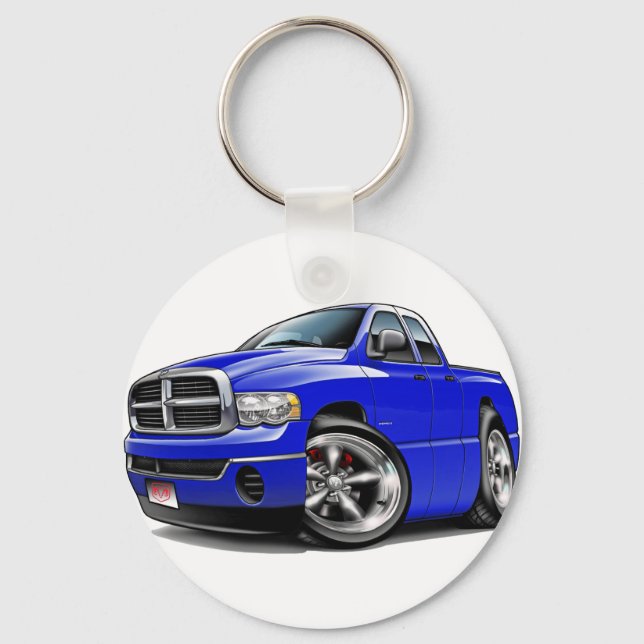 2003-08 Ram Quad Blue Truck Key Ring (Front)