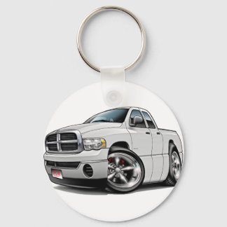 2003-08 Ram Quad White Truck Key Ring