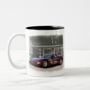2003 50th Anniversary Chevy Corvette Pace Car Two-Tone Coffee Mug