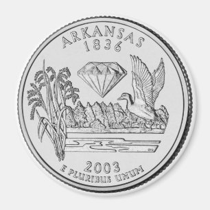 2003 Arkansas State Quarter magnet