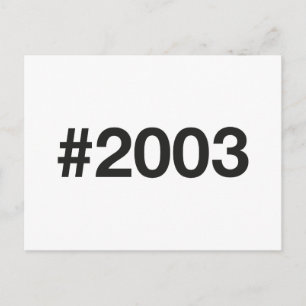2003 Hashtag 22 Birthday Anniversary Postcard