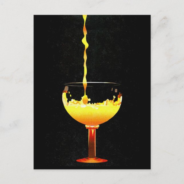 2004 Computer Drawing Pouring Orange Juice Postcard (Front)