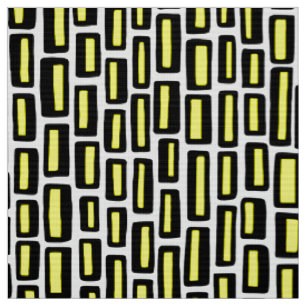 200515 - Black and Yellow on White Fabric