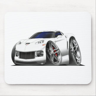 2005-09 Corvette White Car Mouse Mat