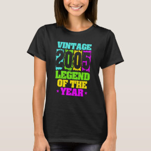 2005 Birthday Vintage 2005 & Born In 2005 Made In T-Shirt