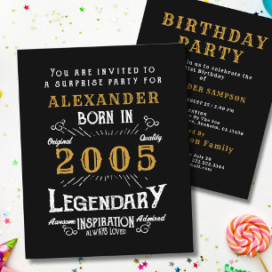 2005 Budget 21st Birthday Invitation Legend Flyer