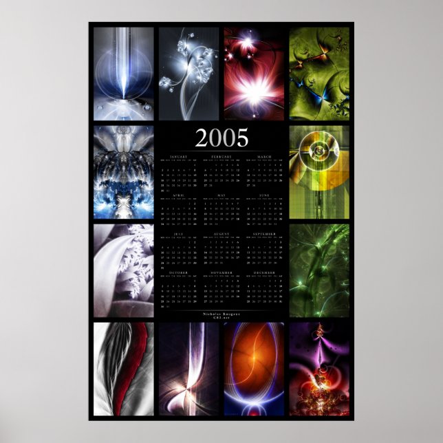 2005 Fractal Calendar Poster (Front)
