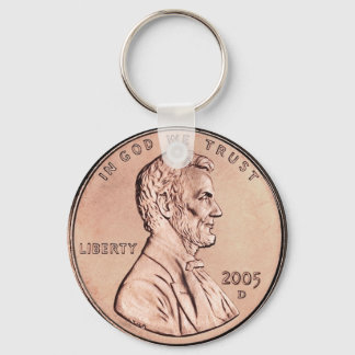 2005 Lincoln Memorial 1 cent copper coin money Key Ring