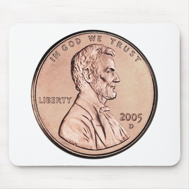 2005 Lincoln Memorial 1 cent copper coin money Mouse Mat (Front)