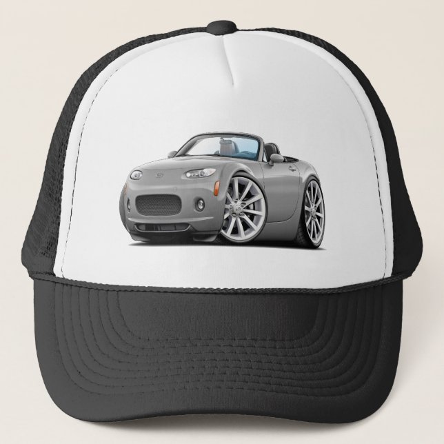 2006-08 Miata Silver Car Trucker Hat (Front)