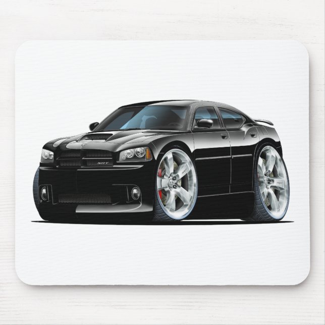 2006-10 Charger SRT8 Black Car Mouse Mat (Front)