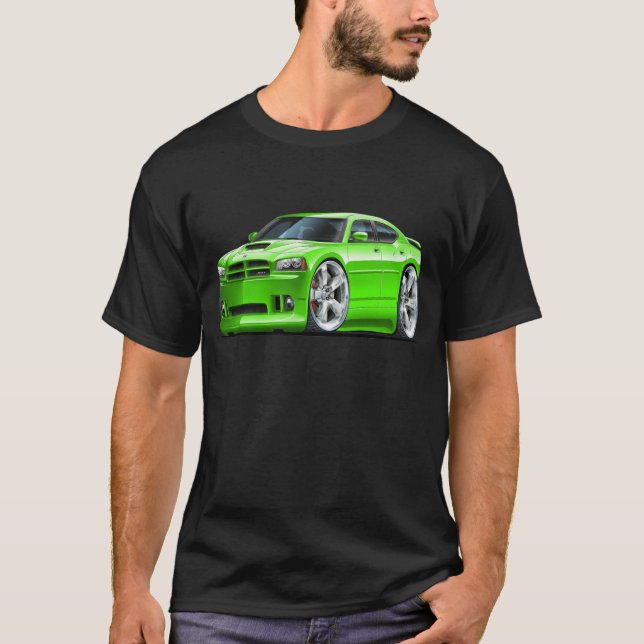 2006-10 Charger SRT8 Green Car T-Shirt (Front)