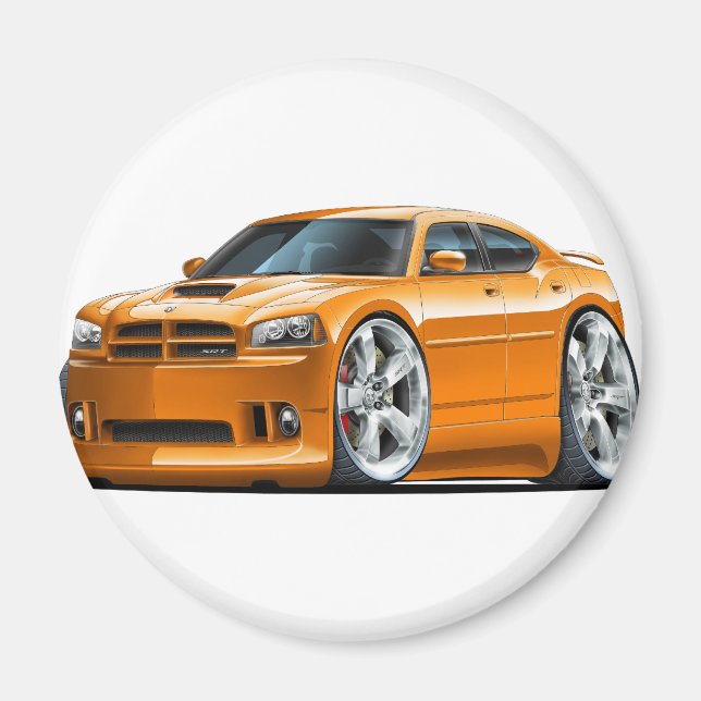 2006-10 Charger SRT8 Orange Car Magnet (Front)