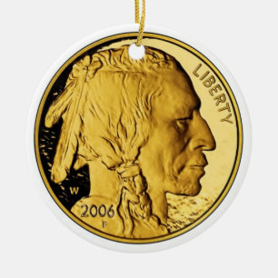 2006 American Buffalo Proof Gold Bullion Coin Ceramic Tree Decoration