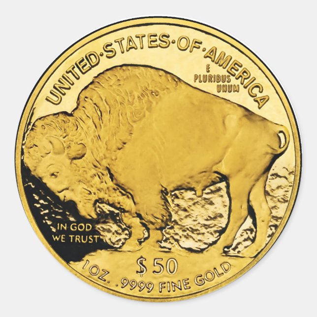 2006 American Buffalo Proof Gold Bullion Coin Classic Round Sticker (Front)