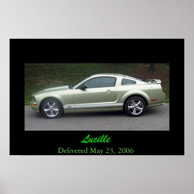 2006 Legend Lime Mustang GTA Poster (Front)