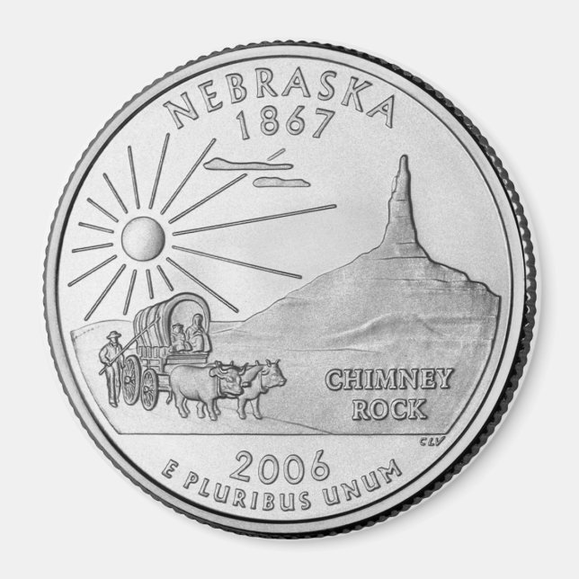 2006 Nebraska State Quarter magnet (Front)
