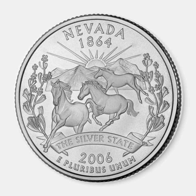 2006 Nevada State Quarter magnet (Front)