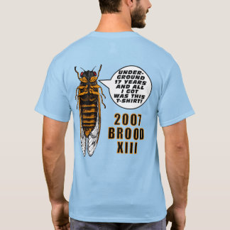 2007 Brood XIII Illnois Retro Tshirt. Double-Sided T-Shirt