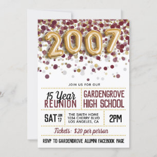 2007 High School College Reunion Invitation