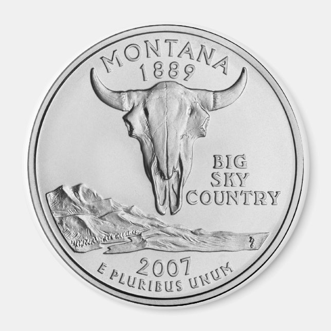 2007 Montana State Quarter magnet (Front)