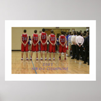 2007 NWOC basketball championship game Poster