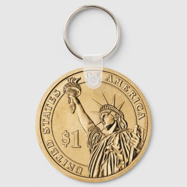 2007 Presidential One Dollar Coin from U.S. Mint Key Ring (Front)