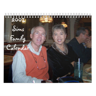 2007 Sims Family Calendar