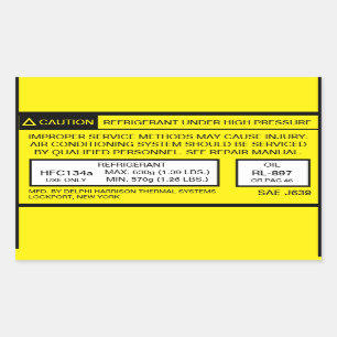 2007 Tacoma A/C Air Conditioning Decal Rectangular Sticker