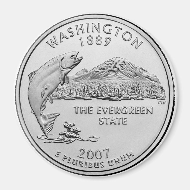 2007 Washington State Quarter Magnet (Front)